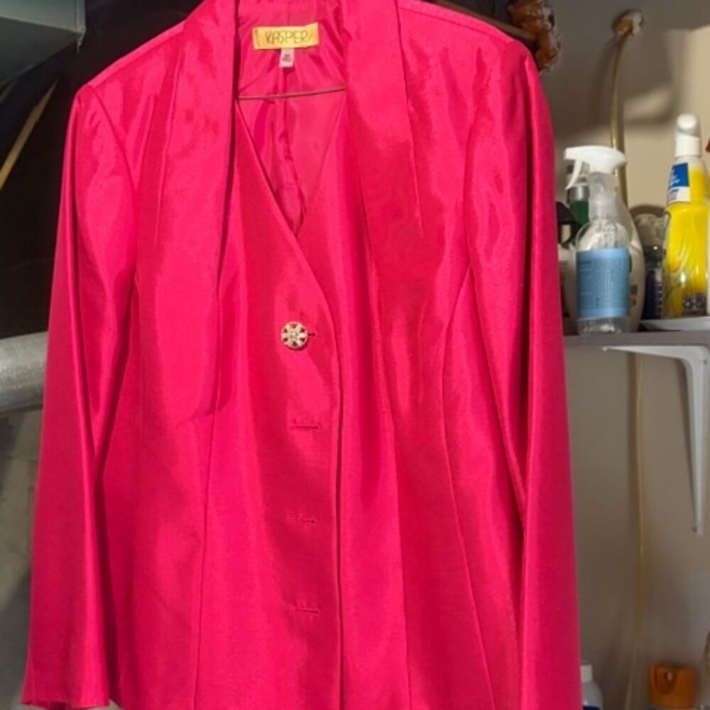 BRAND NEW KASPER 2-PIECE WOMAN'S SUIT BLAZER & SKIRT 16W ROSE